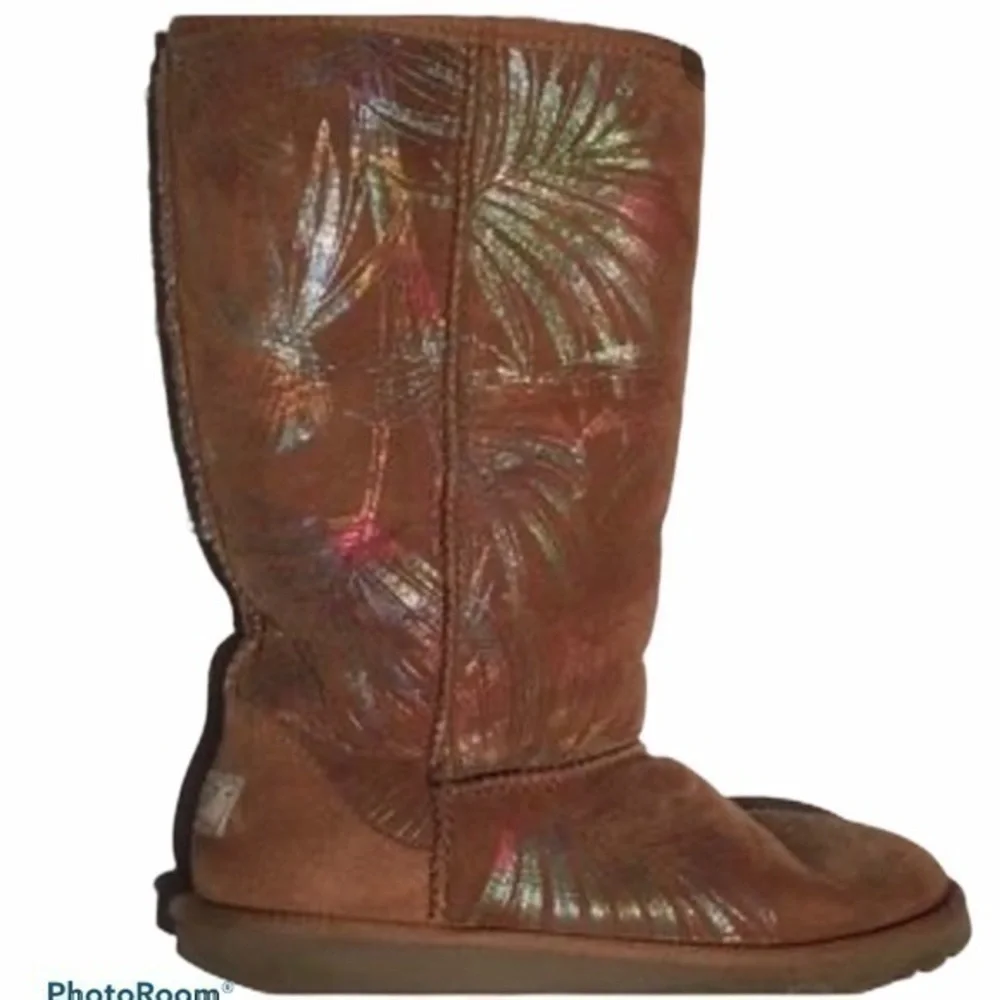 Uggs with rainbow foil size 6